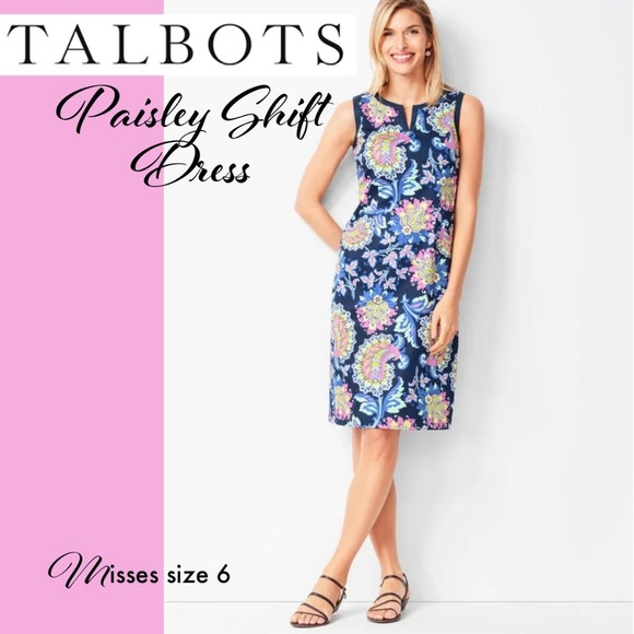 Talbots Paisley Shift Dress HOST PICK - Picture 2 of 7